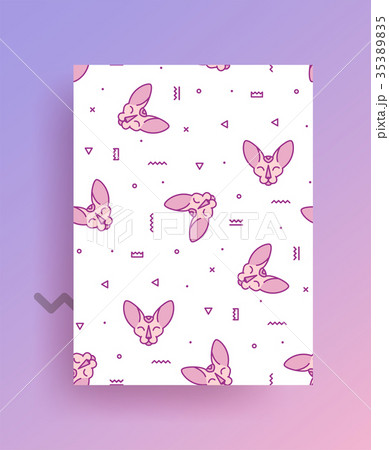 Modern print with cats for pattern design. 35389835