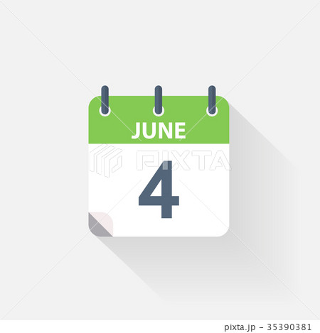 4 june calendar icon 4 june calendar icon 35390381