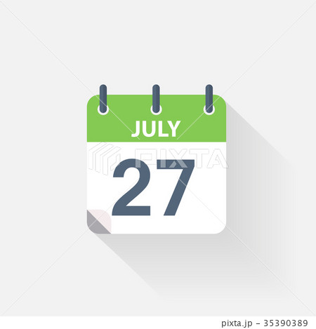 27 july calendar icon 27 july calendar icon 35390389