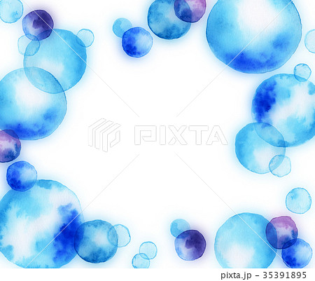 手描き水彩の水玉 手描き水彩の水玉 35391895