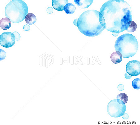 手描き水彩の水玉 35391898