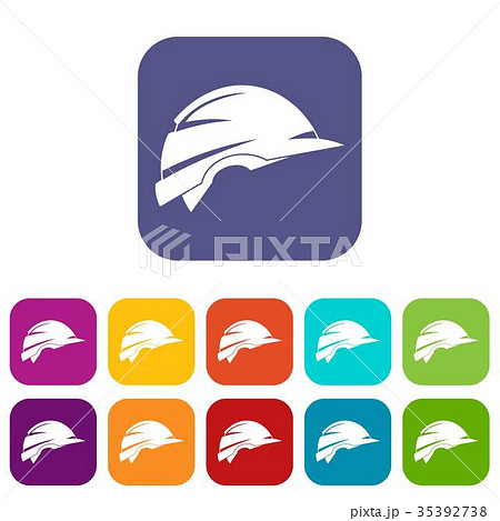 Construction helmet icons set Construction helmet icons set 35392738