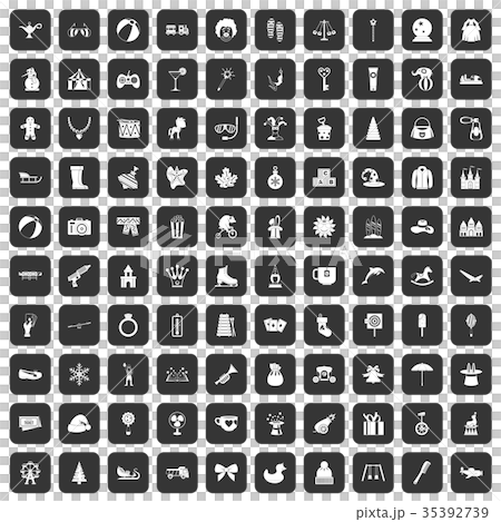 100 children icons set black 100 children icons set black 35392739