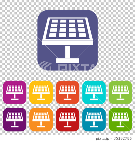 Solar energy panel icons set Solar energy panel icons set 35392796
