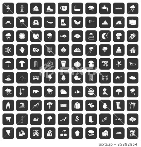 100 clouds icons set black 100 clouds icons set black 35392854