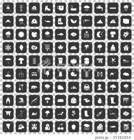 100 clouds icons set black 100 clouds icons set black 35392854