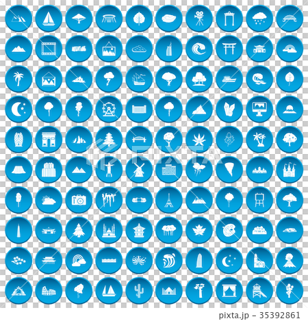 100 view icons set blue 100 view icons set blue 35392861