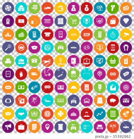 100 coin icons set color 100 coin icons set color 35392862