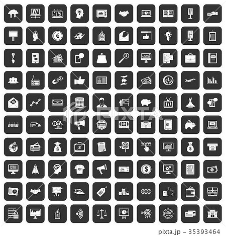 100 e-commerce icons set black 35393464
