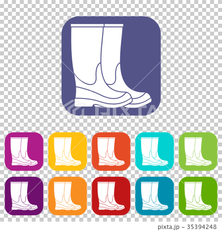 Boots icons set Boots icons set 35394248