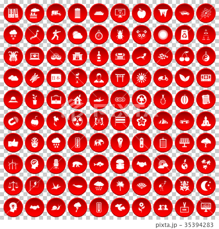 100 harmony icons set red 100 harmony icons set red 35394283