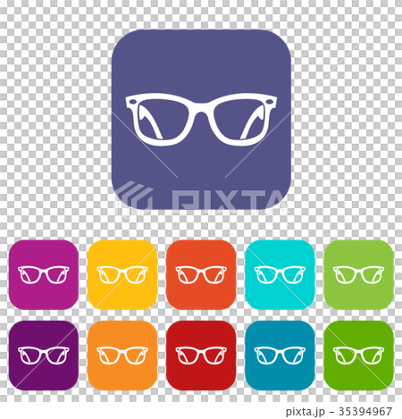 Eyeglasses icons set Eyeglasses icons set 35394967