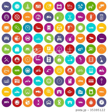 100 garage icons set color 100 garage icons set color 35395122
