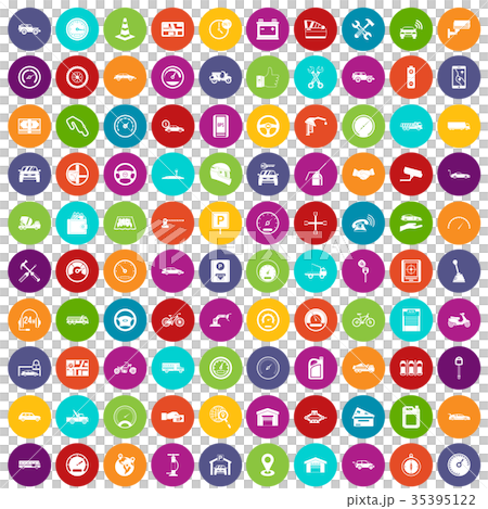 100 garage icons set color 100 garage icons set color 35395122