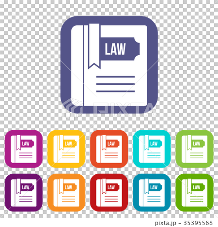 Law book icons set - Stock Illustration [35395568] - PIXTA