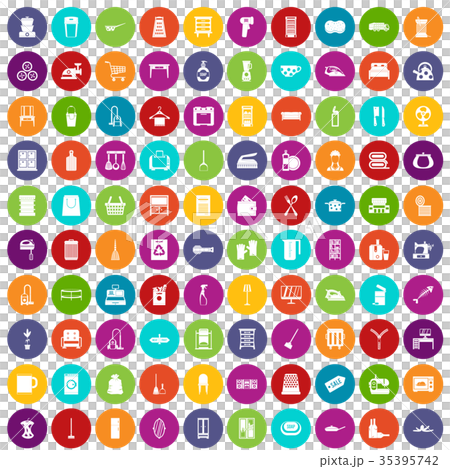 100 housework icons set color 35395742