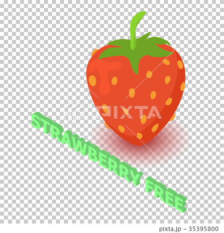 Strawberry allergen free icon, isometric style 35395800
