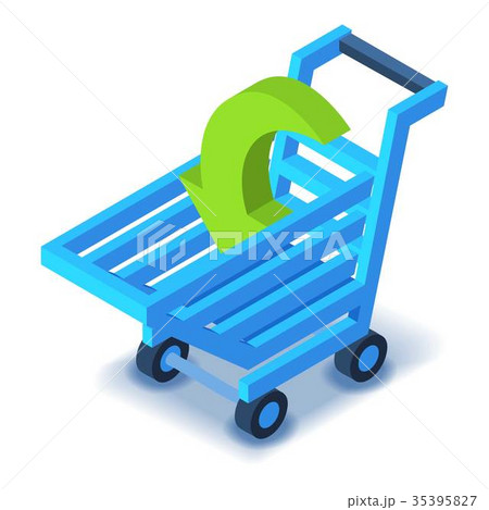 Shopping cart icon, isometric style 35395827