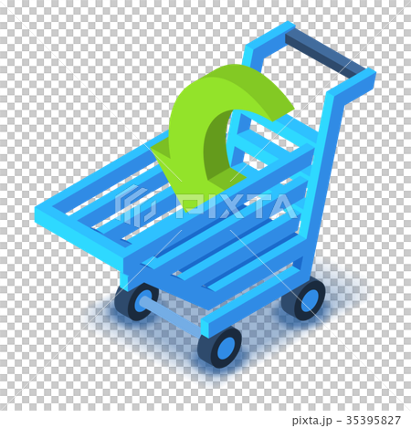 Shopping cart icon, isometric style Shopping cart icon, isometric style 35395827
