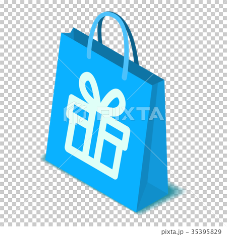 Paper shopping bag icon, isometric style Paper shopping bag icon, isometric style 35395829