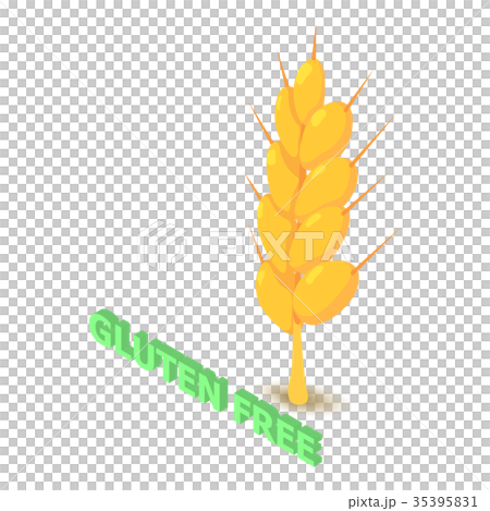 Gluten allergen free icon, isometric style 35395831
