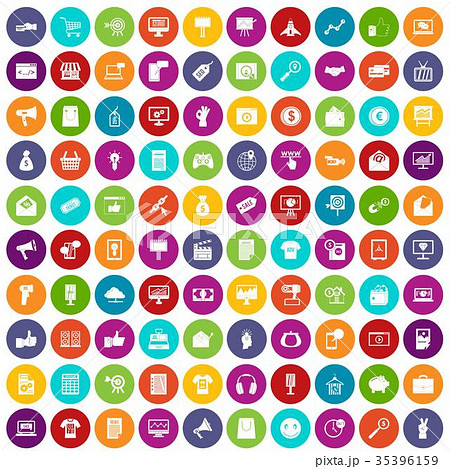 100 internet marketing icons set color 100 internet marketing icons set color 35396159