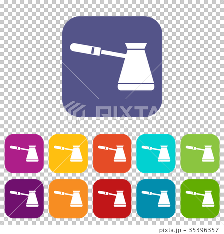 Coffee cezve icons set 35396357