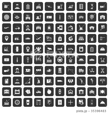 100 loader icons set black 35396483