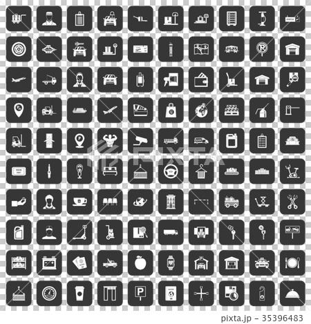 100 loader icons set black 35396483