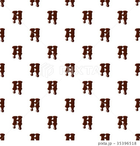 Letter H from latin alphabet made of chocolate 35396518