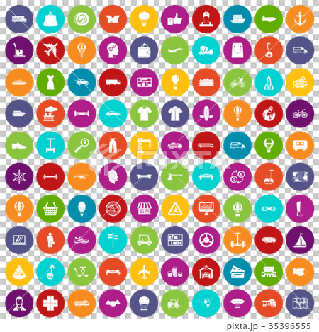 100 logistics icons set color 35396555