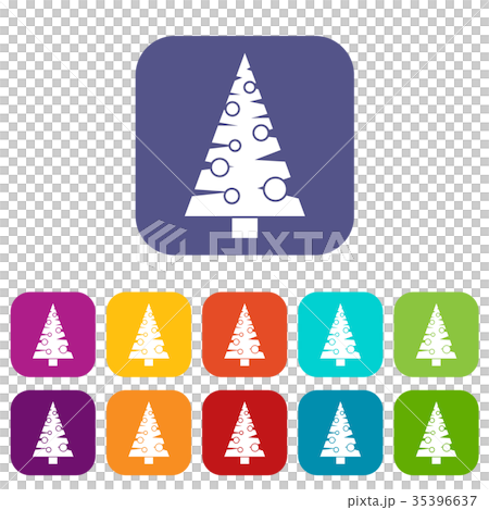 Christmas tree icons set Christmas tree icons set 35396637