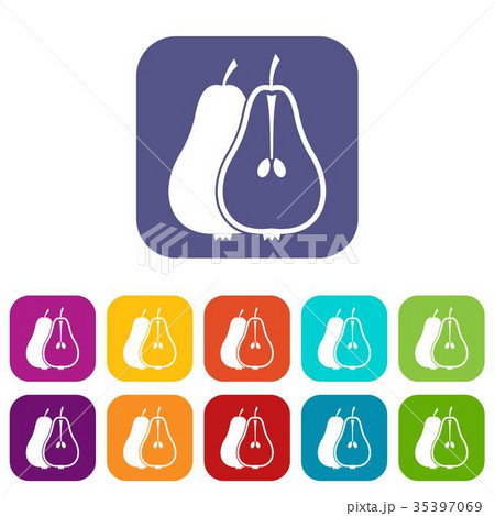 Pear icons set 35397069