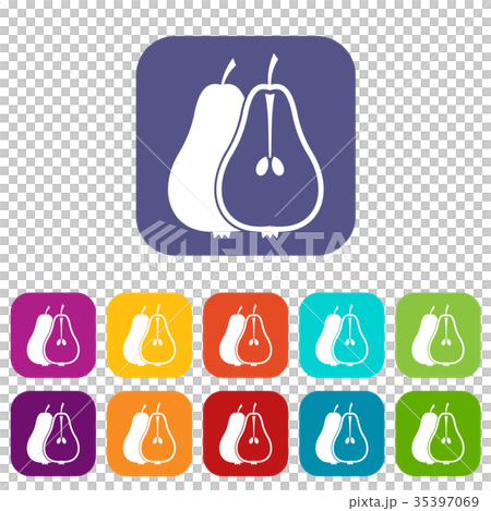 Pear icons set 35397069