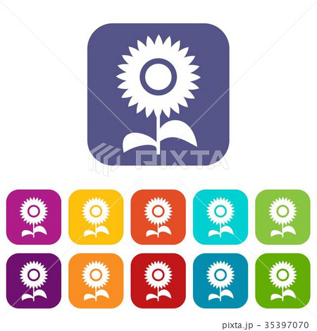 Flower icons set 35397070