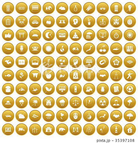 100 harmony icons set gold 100 harmony icons set gold 35397108