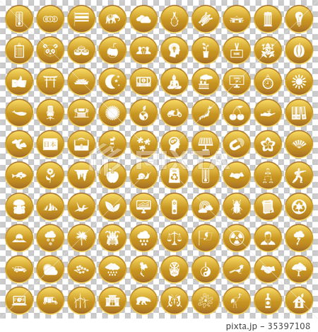 100 harmony icons set gold 100 harmony icons set gold 35397108