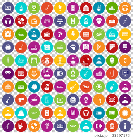 100 music icons set color 100 music icons set color 35397173