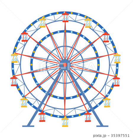 Ferris wheel in a flat style on an isolated Ferris wheel in a flat style on an isolated 35397551