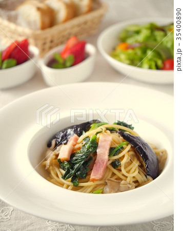 茄子とキノコのパスタ  ランチイメージ  茄子とキノコのパスタ  ランチイメージ  35400890
