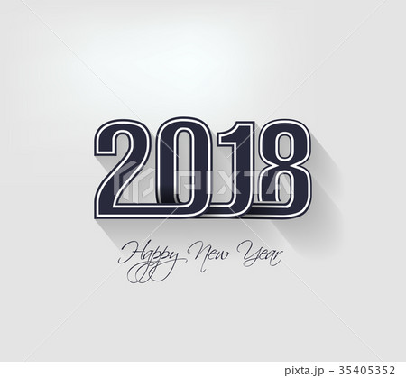 Happy new year 2018 greeting card  35405352