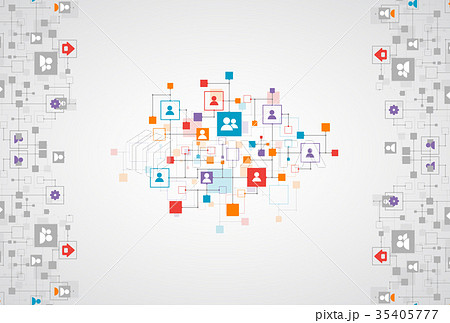 Social media vector background. Network concept. 35405777