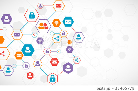 Social media vector background. Network concept. 35405779