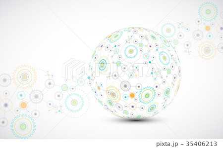 Abstract technology sphere background.  35406213
