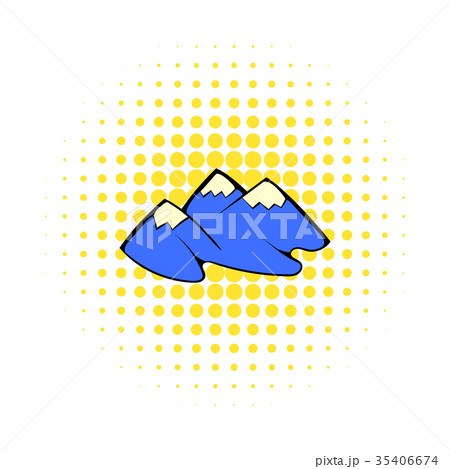 Mountain icon in comics style Mountain icon in comics style 35406674