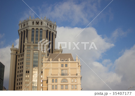 Beautiful high rise building in Moscow, Russia. 35407177