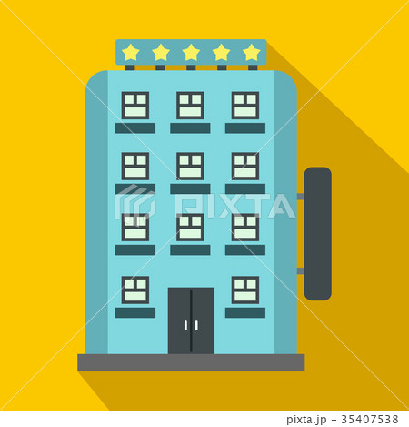 Hotel building icon, flat style 35407538