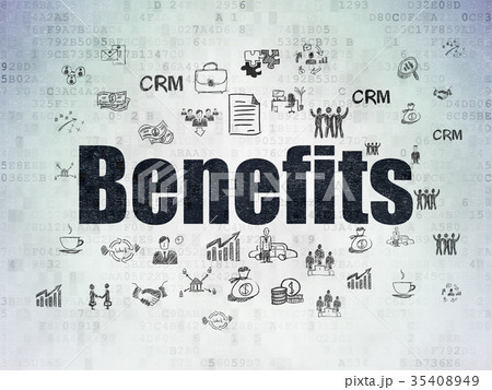 Business concept: Benefits on Digital Data Paper Business concept: Benefits on Digital Data Paper 35408949