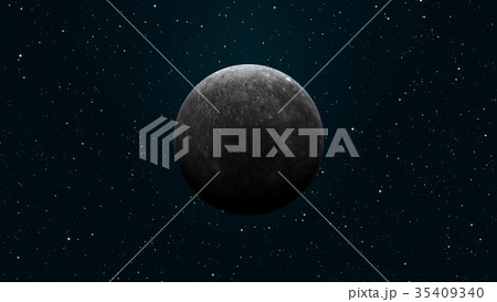 Planet Mercury. Outer space background. Planet Mercury. Outer space background. 35409340