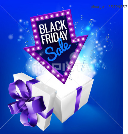 Black Friday Sale Gift Exploding Sign 35409557